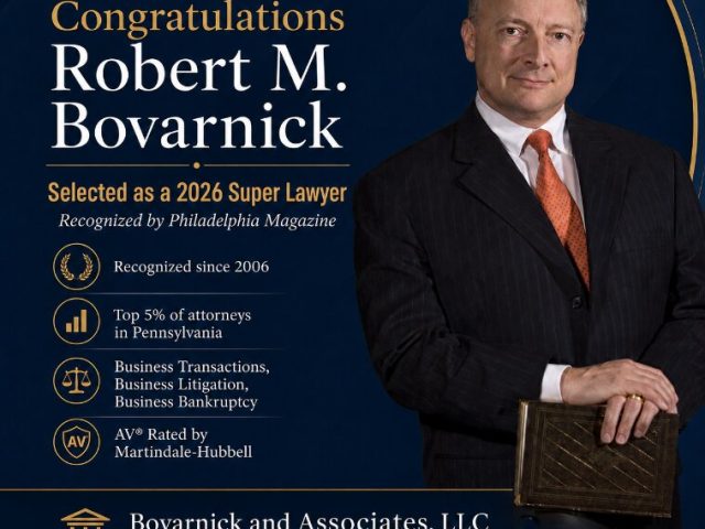 Robert Bovarnick Once Again Named 2026 Super Lawyer